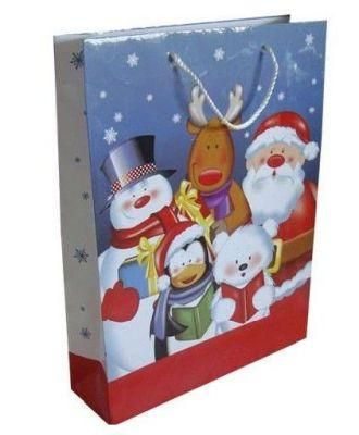 Santa Claus Blue Christmas Gift Bag