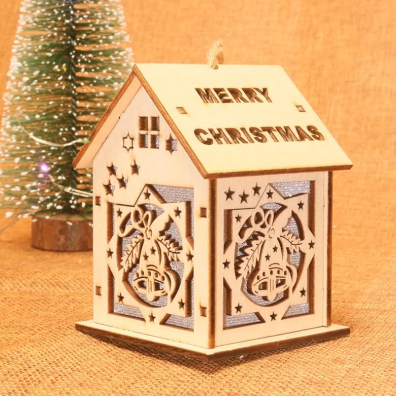 Christmas Wooden House for Home Decoration