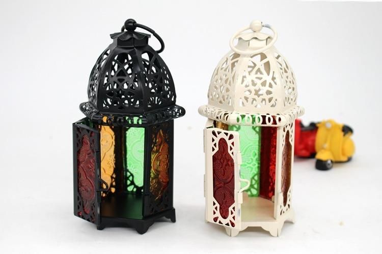 Lantern Decorative Candle Lantern Holder with LED Fairy Lights for Living Room Decoration Eid Lantern