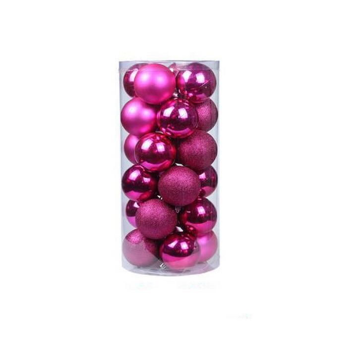 Christmas Decorations Barrel Packing Colorful Plastic Plating Balls