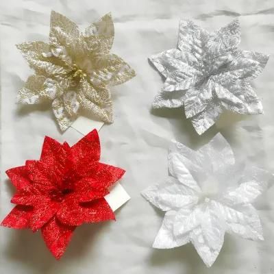 Wholesale White Artificial Christmas Tree Flowers