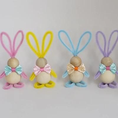 Factory Suppliers Customized Bunny Standing Wooden Decor Easter Decoration