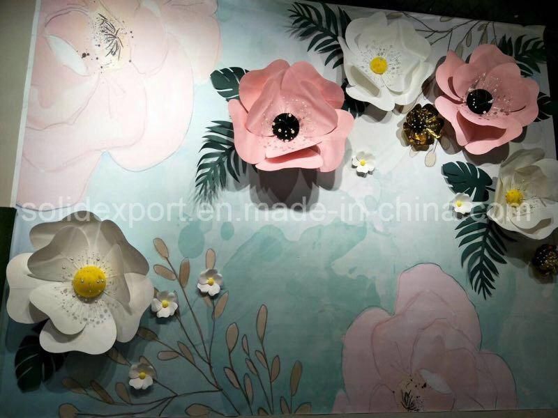 Wedding Background Wall Paper Flower Shop Window Display Decoration