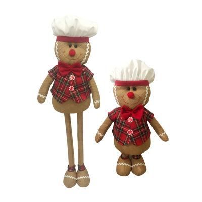 Custom Felt Gingerman Dolls Set Decoration Ginger Bread Plush Christmas Toys