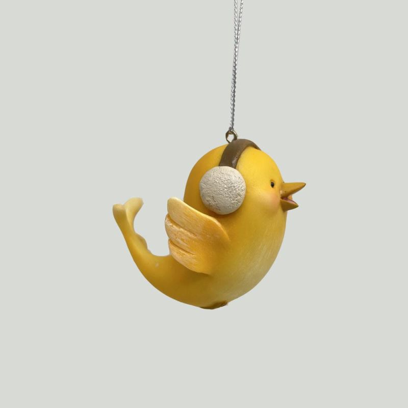 Christmas Hanging Ornament Resin Winter Bird