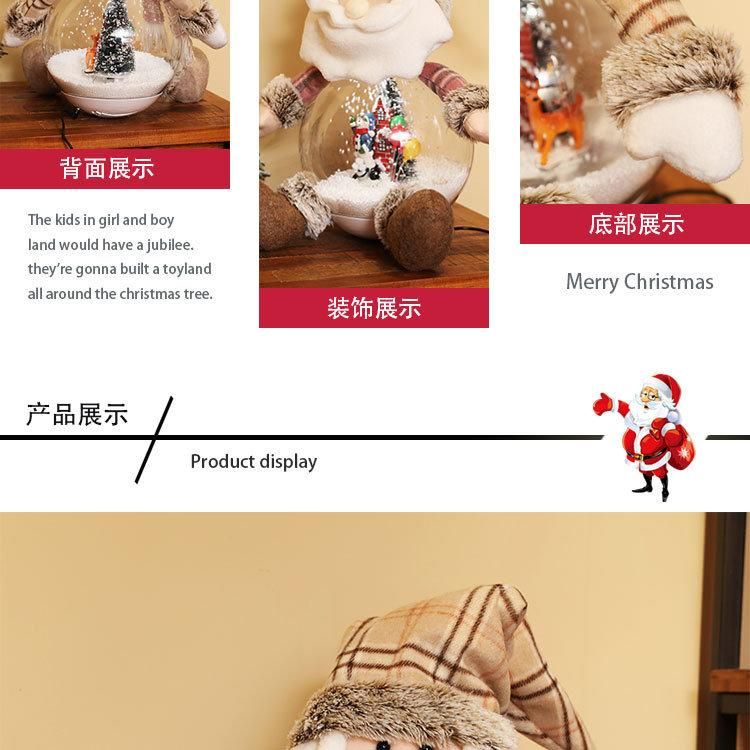 Cross-Border New Christmas Decorations Creative Snow Music Doll Ornaments Santa Claus Snowman Gifts for Girls