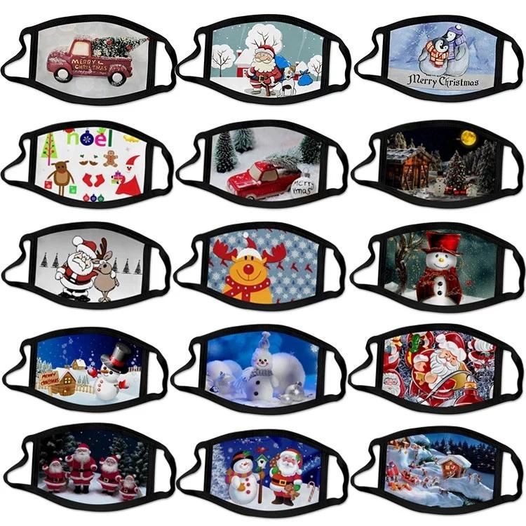 Wholesale Dust Proof Cotton Reusable Washable Christmas Party Masks