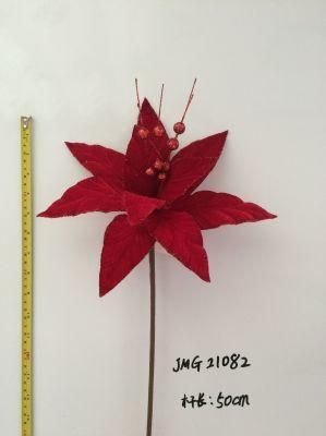 Ytcf082 Clasic Red Color Poinsettia Flowers with Popular Style