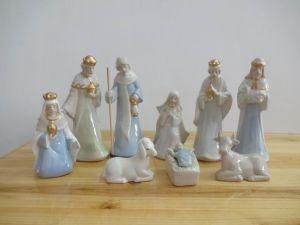 Ceramic Qute Nativity Holy Family