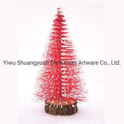 Red Mini Tree Cedar Pines Desktop Decoration Xmas Tree Home Room Table Ornament