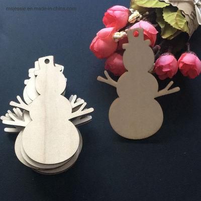 Wholesale Wood Snowman Christmas Ornaments Outdoor Decorations Wood Snowman Decoration