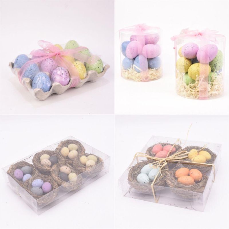 BSCI Factory Suppliers Wholesale Customized Home Decor Colorful Decorations Speckled Artificial Ornaments Foam Egg Easter