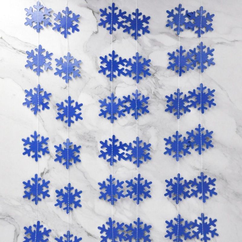 Gold, Silver, White and Blue 4 Meters Light Snow, Star Circle, Five-Pointed Star, Lala Flower, New Year, Winter, Christmas Decoration, Party Supplies Arrangemen