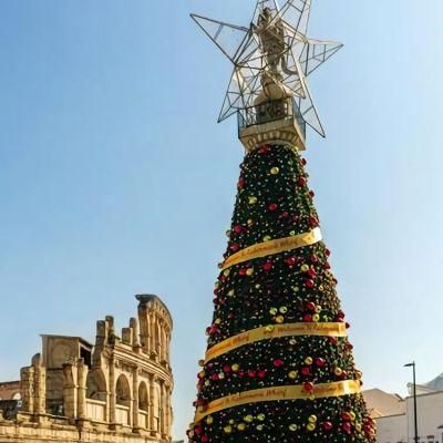 2022 Luxury Large Christmas Decoration Giant Metal Frame Outdoor LED Lights Pixel Christmas Tree