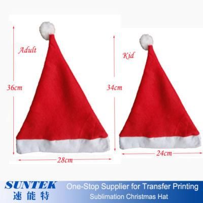 Sublimation Blank Christmas Party Decoration Christmas Santa Hat