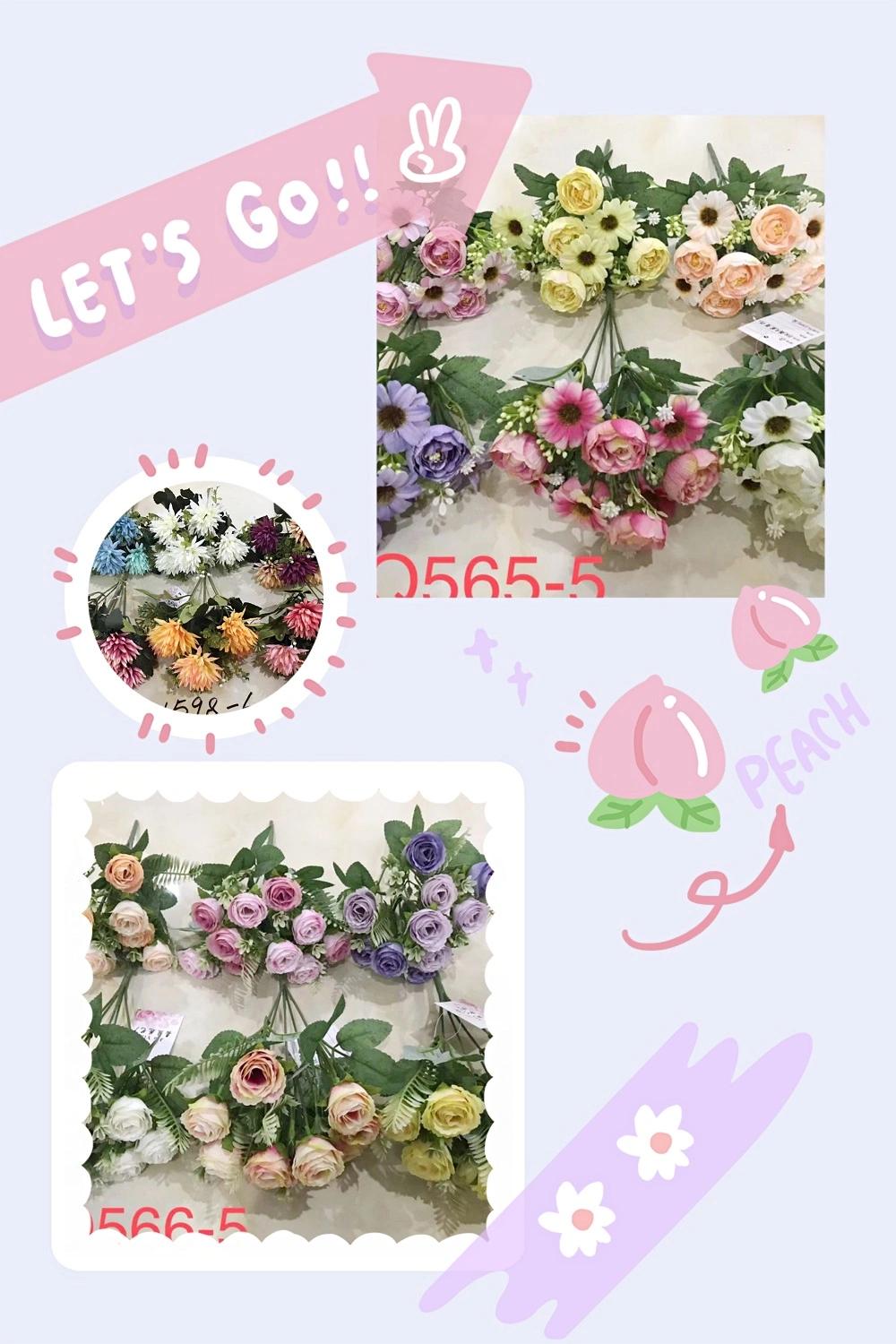 Real Touch Silk Rose Artificial Flowers for Home Wedding Decoration