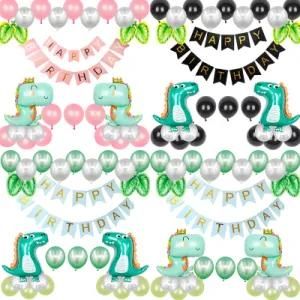 Forest Animal Theme Swallow Banner Crown Dinosaur Children Birthday Party Decorations