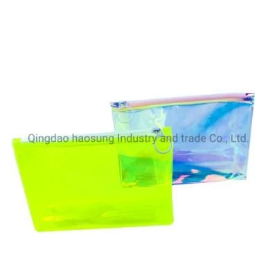 Eco Friendly PVC Pet Colorful Zipper Pouch Ab/ Neon Green Waterproof Reusable Bag Artificial Flower Box Bag Gift Pouch