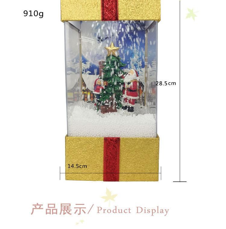 Christmas Decorations Snow Music Gift Bag Lamp Snow Lamp Home Shopping Mall Supermarket Scenery Decoration Cross-Border Special Supply