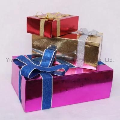 Christmas Paper Gift Box Set for Holiday Wedding Party Decoration Supplies Hook Ornament Craft Gifts
