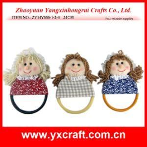 Christmas Decoration (ZY14Y555-1-2-3 24CM) Christmas Girl Hoop Christmas Ornament Export