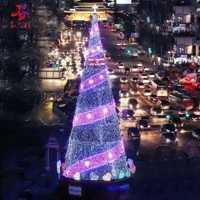 Commercial Realistic Steel Frame Artificial 8m 10m 15m 20m Outdoor Giant Christmas Tree