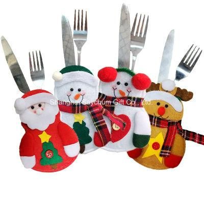 Christmas Decoration knives Folks Bag Snowman Dinner Decor Home Decoration
