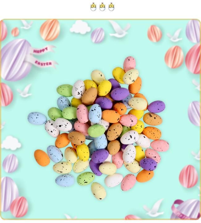 Easter Basket Stuffers Prefilled Gifts Egg Fillers Colored Foam Egg DIY Wreath Decorated Speckled Pigeon Emulation Egg Easter Egg