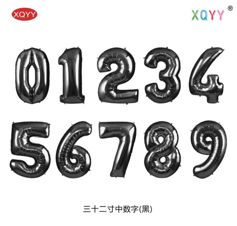Romantic Numerical Balloons Birthday Foil Balloons Advertising Balloon