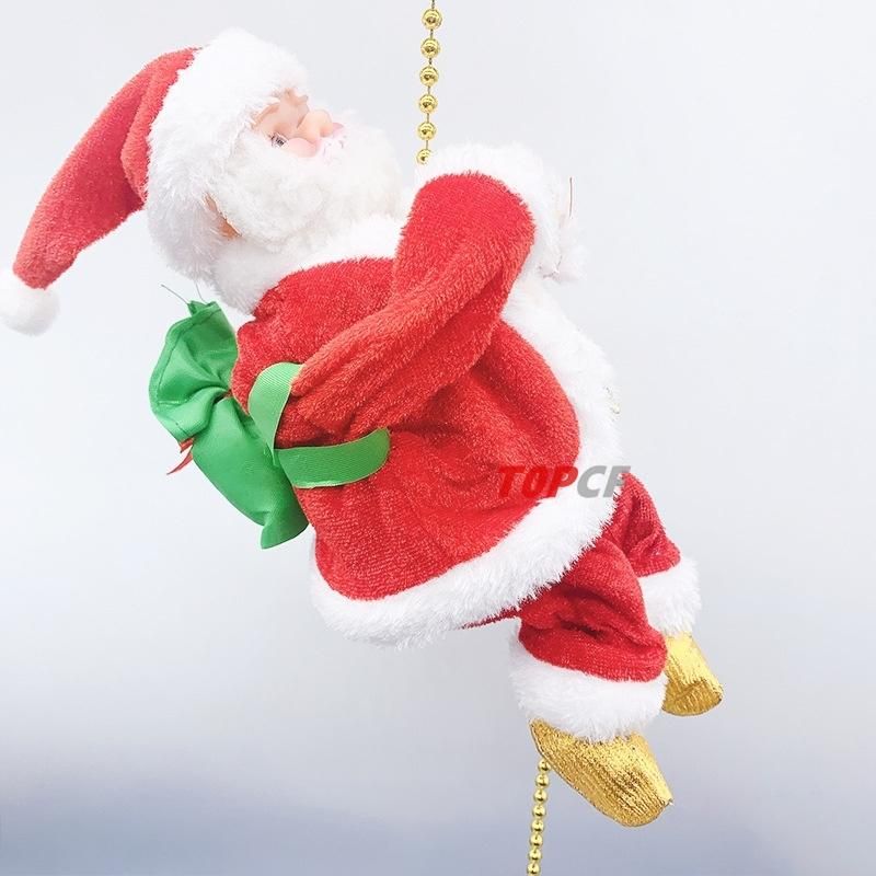 Dropshipping Electric Santa Claus climbing bead string decorations