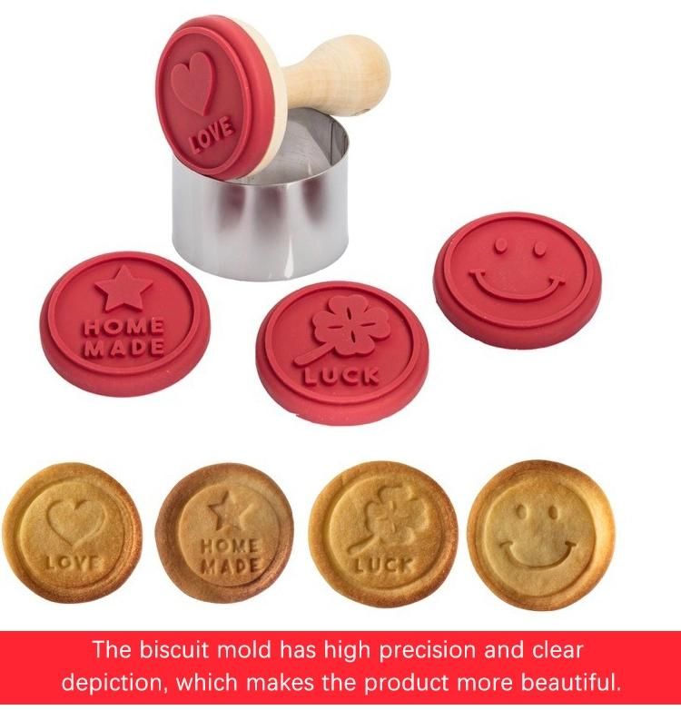 Christmas Silicone Biscuit Stamps Rubber Cookies Stamp