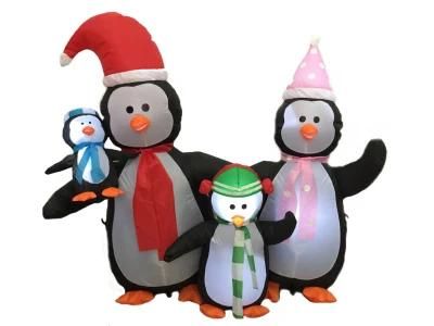 4FT Inflatable Penguin Family Indoor Outdoor Holiday Party Decoration