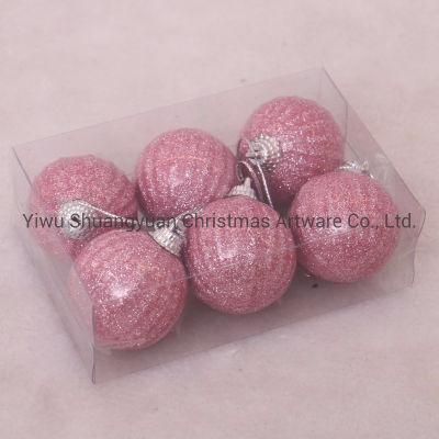 Hand Painted Plastic Ball Inside with Glitter