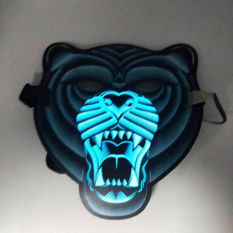 Glow Tiger Mask LED Party Mask Sound Activated Mask