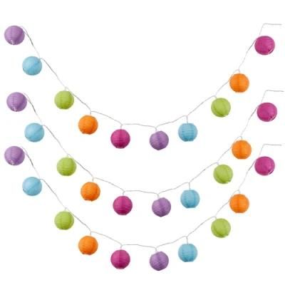 Colorful Paper Lantern Lampion Lights Garland