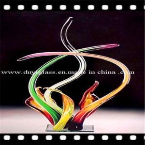 Unique Design Multicolour Grass Glass Craft for Decoration