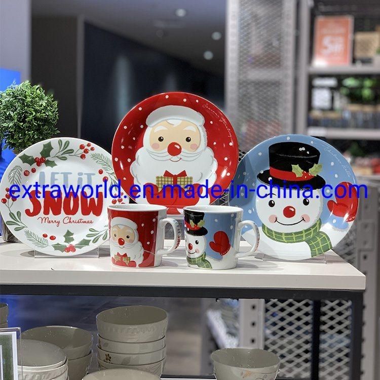 European Ceramic Tableware Porcelain Christmas Dinnerware Sets