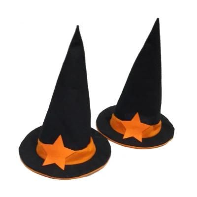 Factory Wholesale Decoration Party Hats Black Felt Halloween Witch Hat