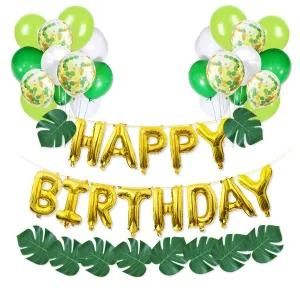 Happy Birthday Aluminum Film Balloons Forest Birthday Party Supplies