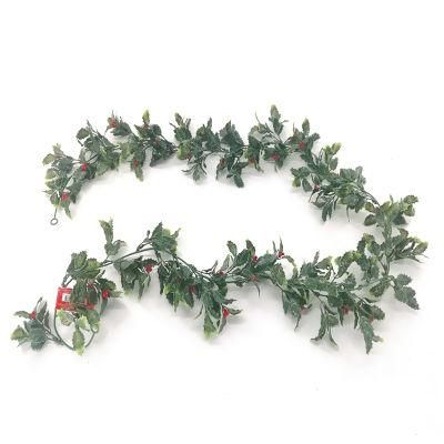 Beautiful Color Promotional PVC Artificial Christmas Wreath/Garland for Christmas