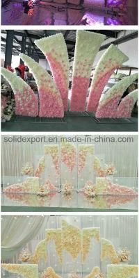 Rainbow Silk Flower Props Wedding Decoration for Wedding Stage Background