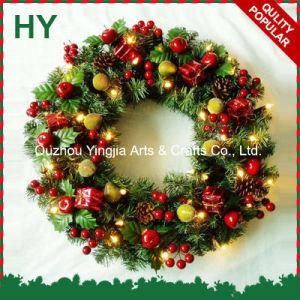 Pre-Lit Lighting Christmas Wreath with Decoration