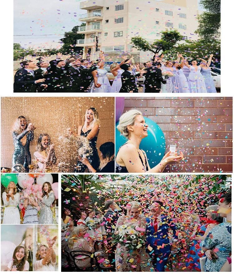 Hot Selling Excellent Material Wedding Music Festival Ceremony Paper Scraps Push Tube Flower Spray Tube Push Pop Confetti