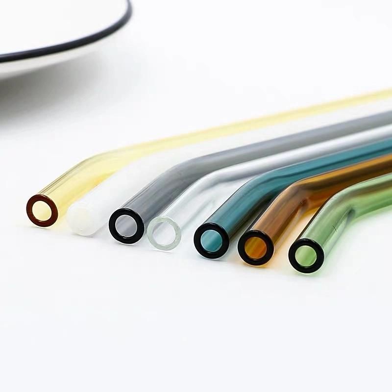 Manufacturer Custom Made Bent Glass Drinking Straw