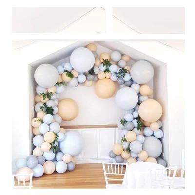 New Arrival DIY Outdoor Balloon Stand Arch Wedding Large Pastel Circle Balloon Arch Transparent Latex Blue Decoration
