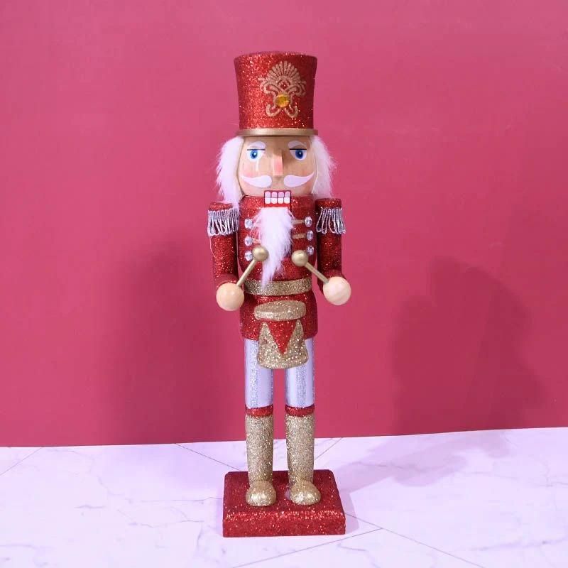 Wooden Handmade Drummer Soldier, Christmas Decorative Nutcracker Figures