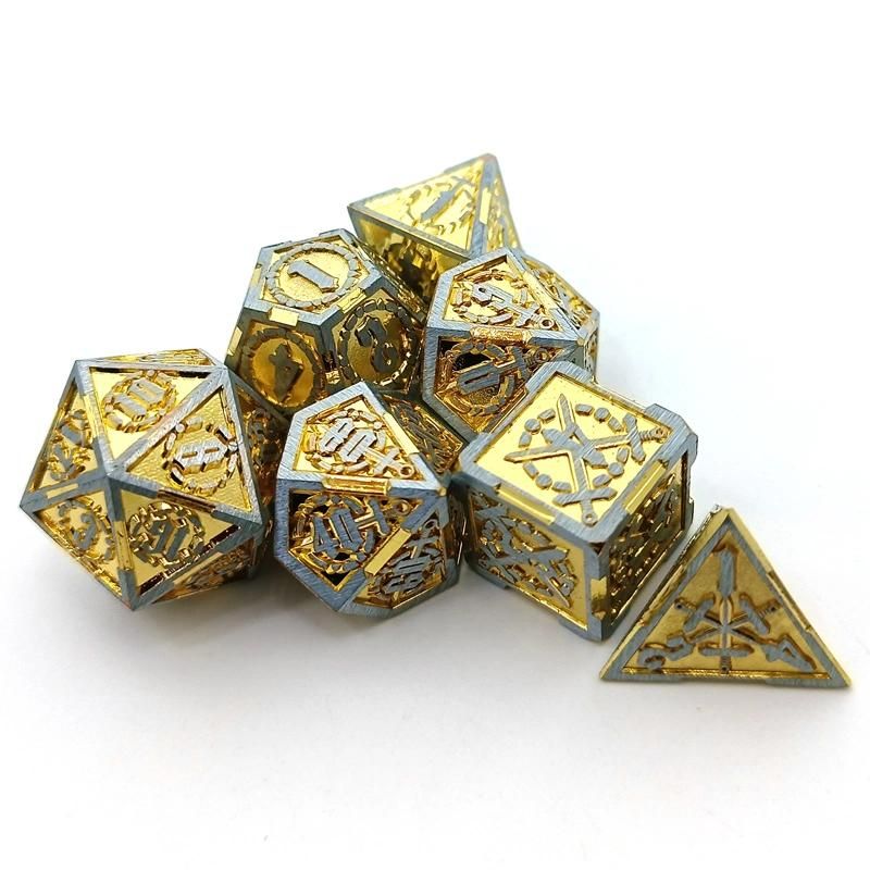 Professional Custom Metal Dnd Dice Set Polyhedral D10 D6 D20 Dice for Dungeon and Dragon Rpg Mtg Board Game