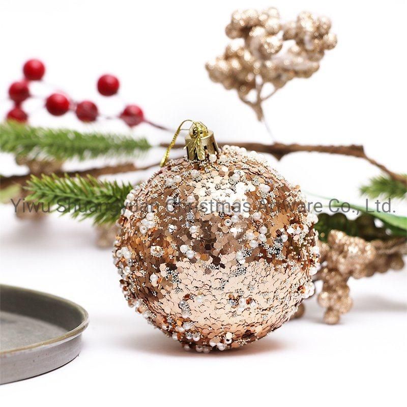 2020 New Design High Sales Christmas Shiny Painted Ball for Holiday Wedding Party Decoration Supplies Hook Ornament Craft Gifts