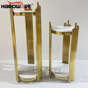 Hollow Design Carved Event Wholesale Stainless Steel Flower Stands for Weddings