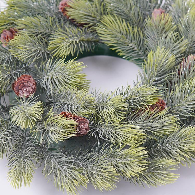 Wreath Ribbon Hanging Snow Decoration Red Ornament Wire Indoor with Berry for Holiday Modern Items Adornos Christmas Garland